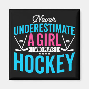 Nooit Girl Hockey onderschatten Magneet