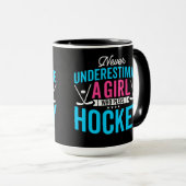 Nooit Girl Hockey onderschatten Mok (Voorkant rechts)