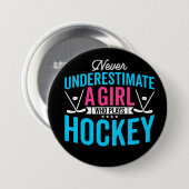 Nooit Girl Hockey onderschatten Ronde Button 7,6 Cm (Voorkant /achterkant)