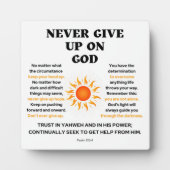 Nooit God Christelijk opgeven Fotoplaat (Voorkant)