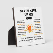 Nooit God Christelijk opgeven Fotoplaat (Voorkant)