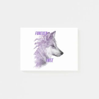 Nooit gratis Violet Wolf Post-it Notes