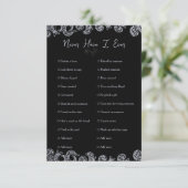 Nooit heb ik ooit Gothic Bachelorette party Game (Staand voorkant)