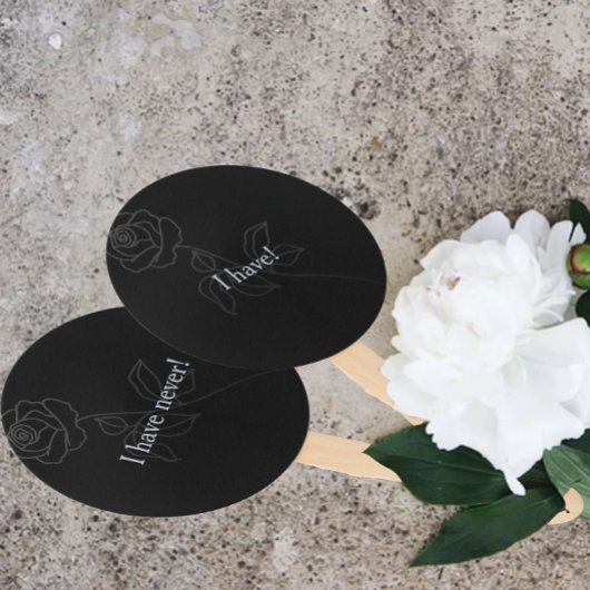 Nooit heb ik ooit Gothic Black Bachelorette Party Handwaaier