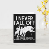 Nooit Herfst van Paard Funny Horseback Riding Eque Kaart (Gele Bloem)