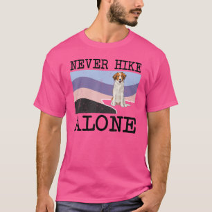 Nooit Hike Alone Nederlandse Kooikerhondje Dog Hik T-shirt