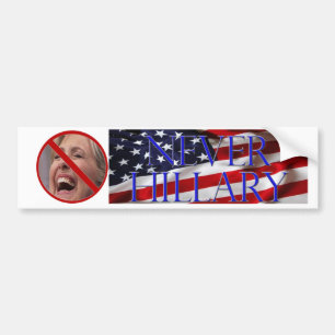 Nooit Hillary Bumpersticker