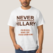 Nooit Hillary T-shirt (Voorkant)