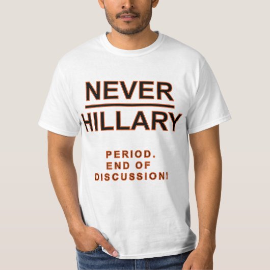 Nooit Hillary T-shirt (Voorkant)