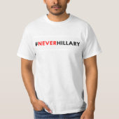 Nooit Hillary T-Shirt #NEVERHILLARY (Voorkant)