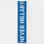 NOOIT HILLARY voor President 2016 Spandoek (Verticaal)