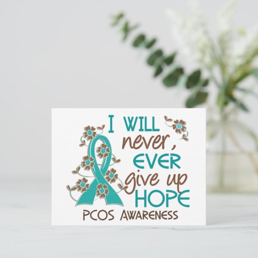 Nooit hoop 4 PCOS opgeven Briefkaart (Staand voorkant)