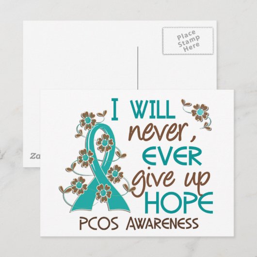 Nooit hoop 4 PCOS opgeven Briefkaart (Voorkant / Achterkant)