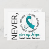 Nooit hoop-baarmoederkanker opgeven briefkaart (Voorkant / Achterkant)