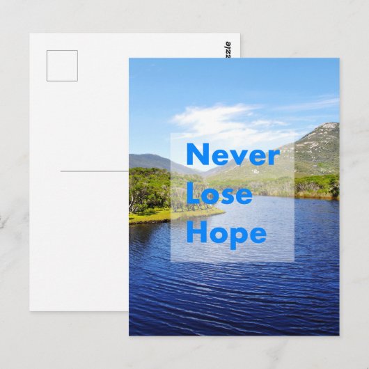 Nooit hoop verliezen briefkaart (Voorkant / Achterkant)