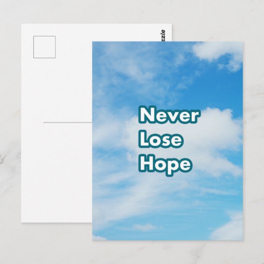 Nooit hoop verliezen briefkaart (Voorkant / Achterkant)