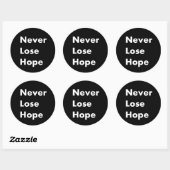 Nooit hoop verliezen ronde sticker (Vel)
