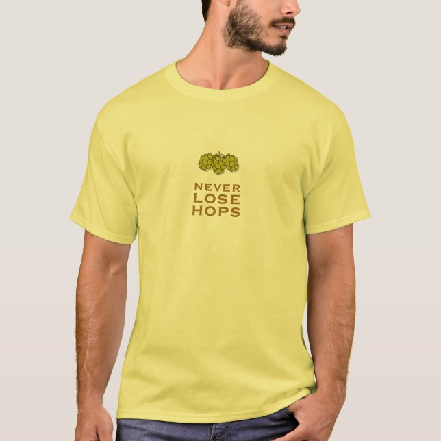 Nooit hop verliezen t-shirt (Voorkant)