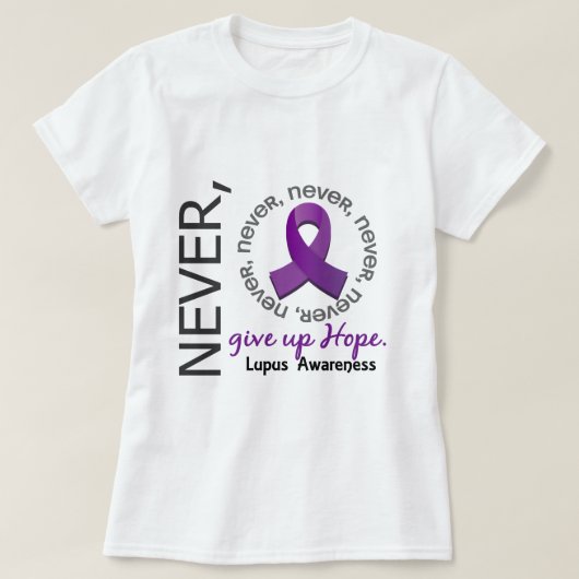 Nooit Hope Lupus opgeven T-shirt (Design voorkant)