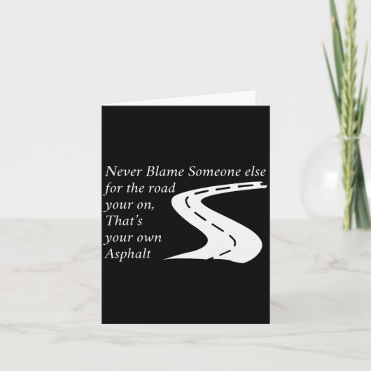 Nooit Iemand Anders De Schuld Geven Van De Weg Dat Kaart (Voorkant)