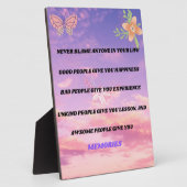 Nooit iemand de schuld geven Plaque Fotoplaat (Zijkant)