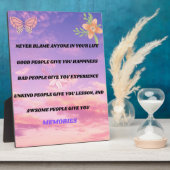 Nooit iemand de schuld geven Plaque Fotoplaat (Zijkant)