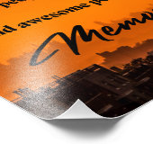 Nooit iemand in je leven de schuld geven foto afdruk (Hoek)