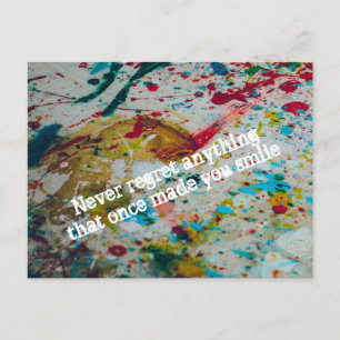 Nooit iets betreuren briefkaart