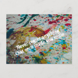 Nooit iets betreuren briefkaart