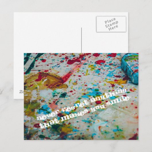 Nooit iets betreuren briefkaart (Voorkant / Achterkant)