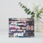 Nooit iets betreuren briefkaart (Staand voorkant)