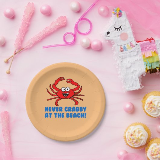 Nooit in het strand gekrabd papieren bordje (Feest)