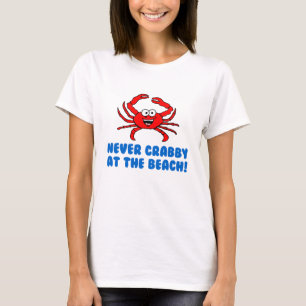 Nooit in het strand gekrabd t-shirt