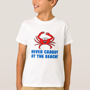 Nooit in het strand gekrabd t-shirt