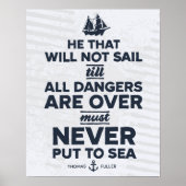 Nooit in Zee gezet - Afdrukken Poster (Voorkant)
