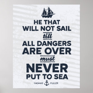 Nooit in Zee gezet - Afdrukken Poster