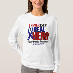 Nooit Kende Een Held 2 Broer (Steun Onze Troepen) T-shirt