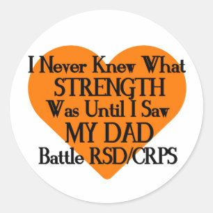 Nooit Kende Kracht/Hart/Papa...RSD/CRPS Ronde Sticker