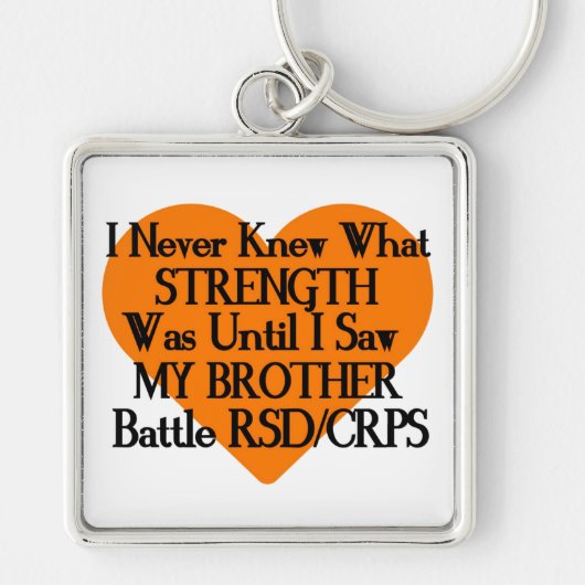 Nooit Kende Sterkte/Hart/Broer...RSD/CRPS Sleutelhanger (Voorkant)