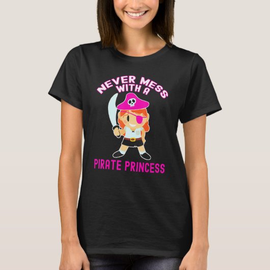 Nooit knoeien met een piratenprinses - Princess Pi T-shirt (Voorkant)
