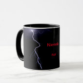 Nooit koffie alleen thee kop (Voorkant links)