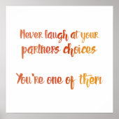 Nooit lachen bij Uw Partner Poster (Voorkant)