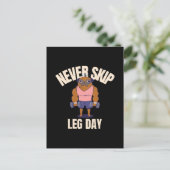 Nooit leg day overslaan feestdagenkaart (Staand voorkant)