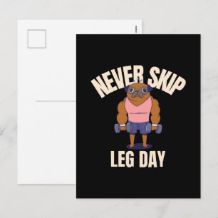 Nooit leg day overslaan feestdagenkaart