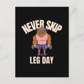 Nooit leg day overslaan feestdagenkaart (Voorkant)