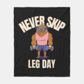 Nooit leg day overslaan fleece deken (Voorkant)