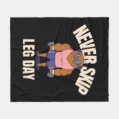 Nooit leg day overslaan fleece deken (Voorkant (Horizontaal))