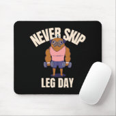 Nooit leg day overslaan muismat (Met muis)