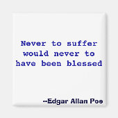 Nooit lijden zou nooit gezegend zijn magneet (Voorkant)