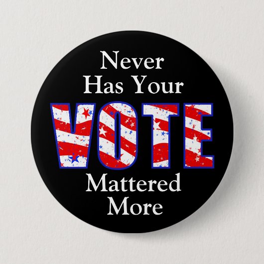 Nooit maakte jouw stem meer Button uit (Voorkant)